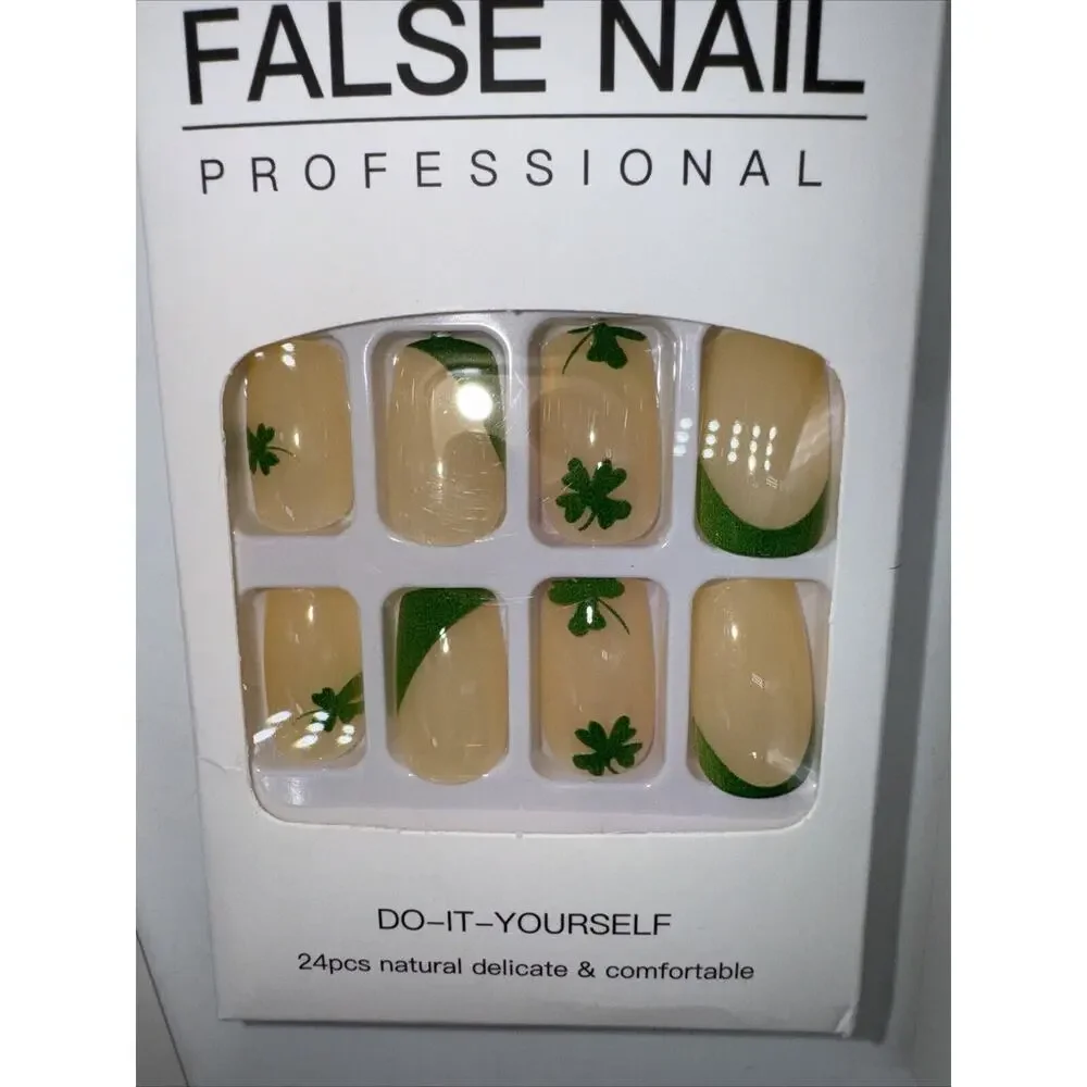 False Nails Beautiful Nail Do it Yourself KITS Lot Of 8 packs NIB 24‎ In Ea/glue
